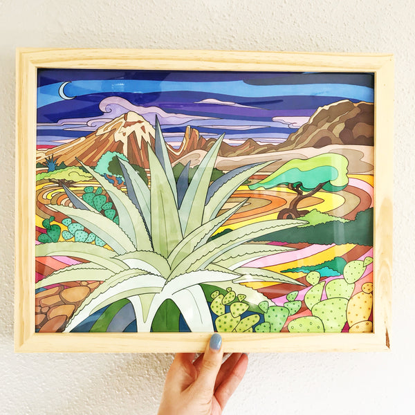 Cacti in the Mountains Print - Borrelli Illustrations