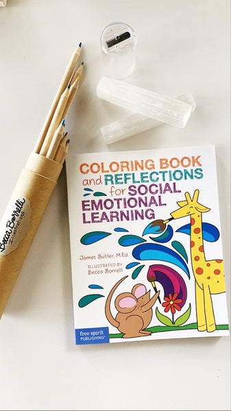 Coloring-Book-And-Reflections-for-Social-Emotional-Learning-with-colored-pencils