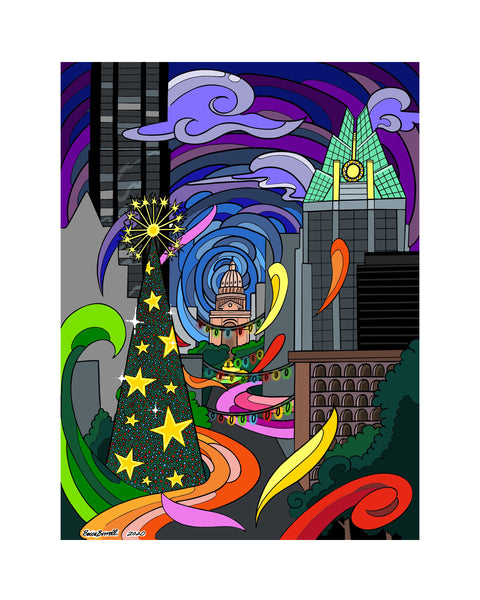 Holiday in Austin - Borrelli Illustrations