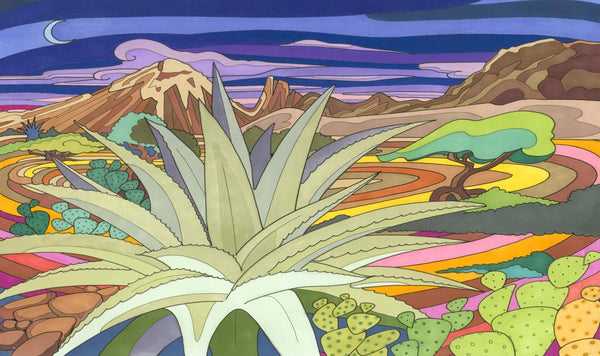 Cacti in the Mountains - Borrelli Illustrations