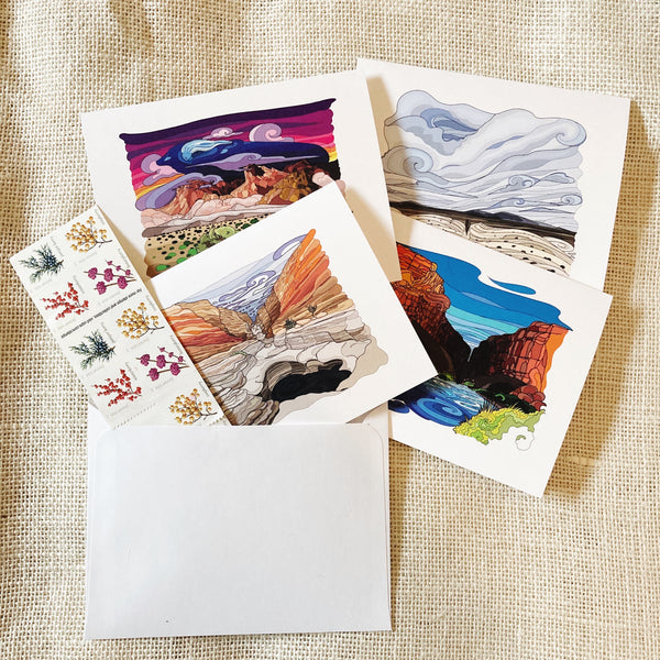 Big-Bend-Goddess-greeting-cards-illustrated-in-colorful-iconic-big-bend-scenes-by-Becca-Borrelli