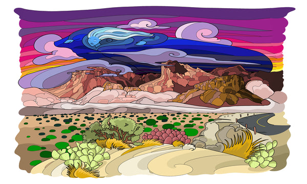 illustrated-goddess-of-chisos-mountains-in-big-bend-by-becca-borrelli