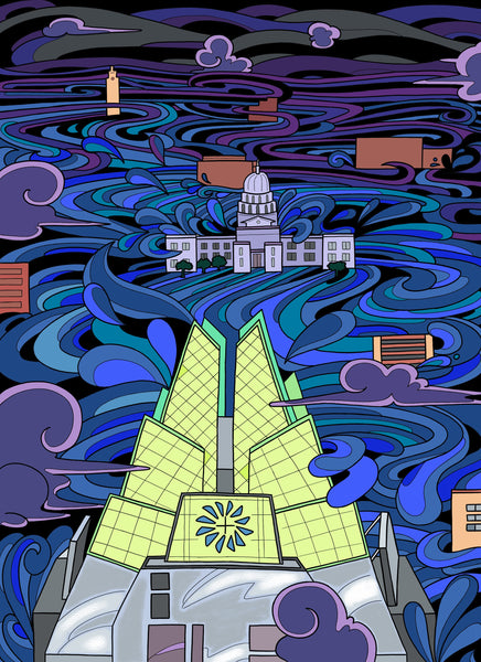 Frost Tower Print - Borrelli Illustrations