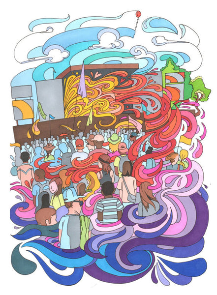 colorful-illustration-of-live-music-capital-of-the-world-Austin-TX-by-Becca-Borrelli